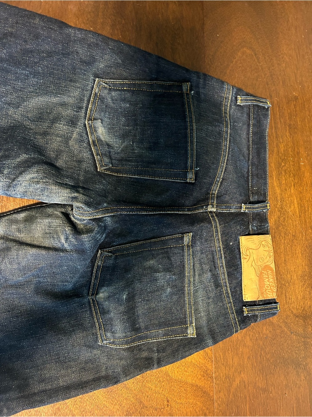 Naked and Famous Dark Indigo Straight Jeans SELVAGE - Picture 2 of 5